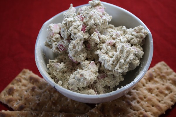 Vegan Red Onion and Dill Cream Cheese Dip