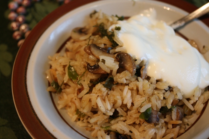 Herb-and-Mushroom Rice Casserole