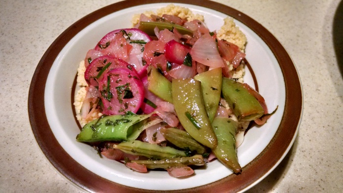 Couscous with Snow Peas and Radishes